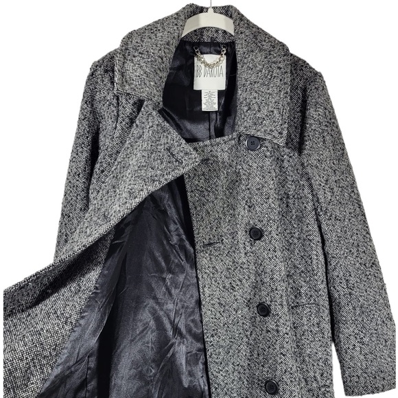 Dakota Tweed Wool Blend Double Breasted Peacoat - Picture 4 of 8